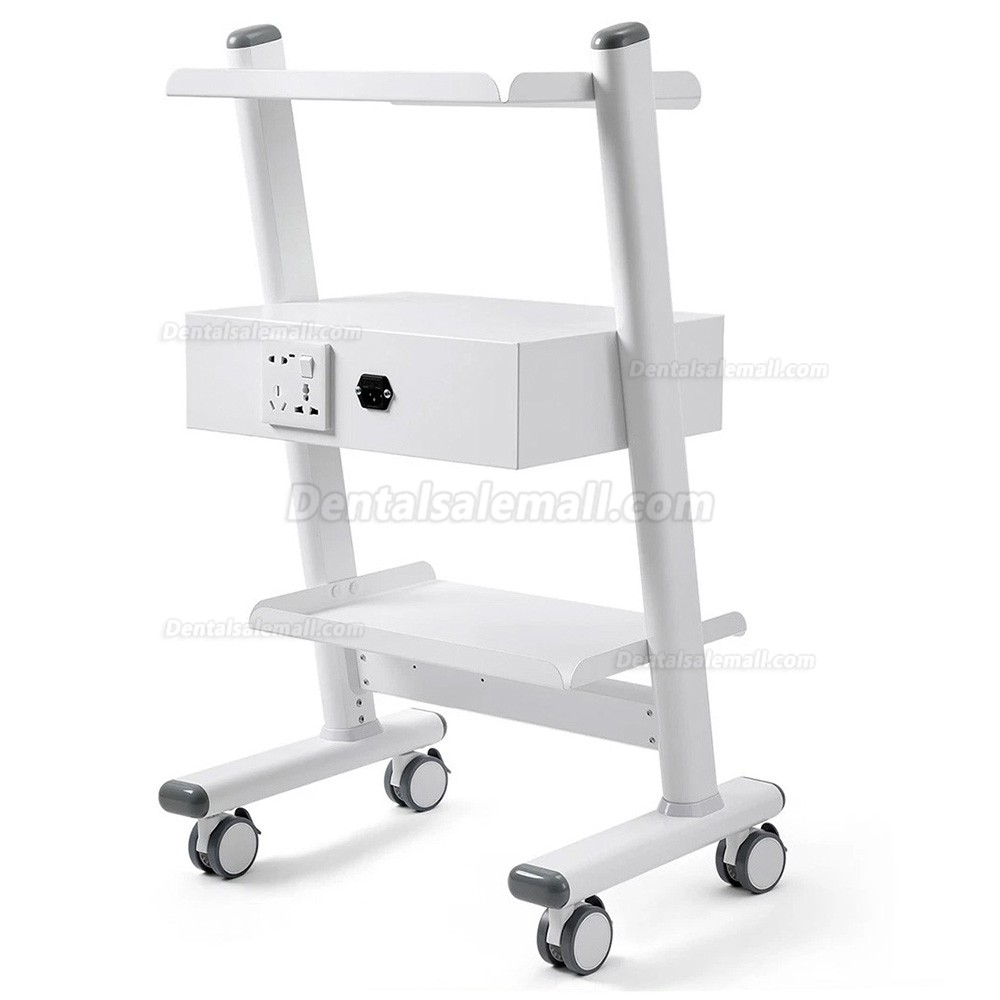 Dentech T3-4 Mobile Dental Trolley Cart Three-Tier with Storage Cabinet